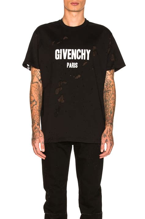 givenchy distressed t-shirt 17s columbian fit|GIVENCHY PARIS destroyed oversized t.